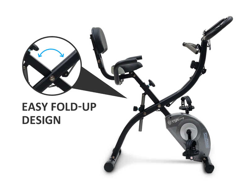 X-Bike Folding Recumbent Exercise Bike With Rope