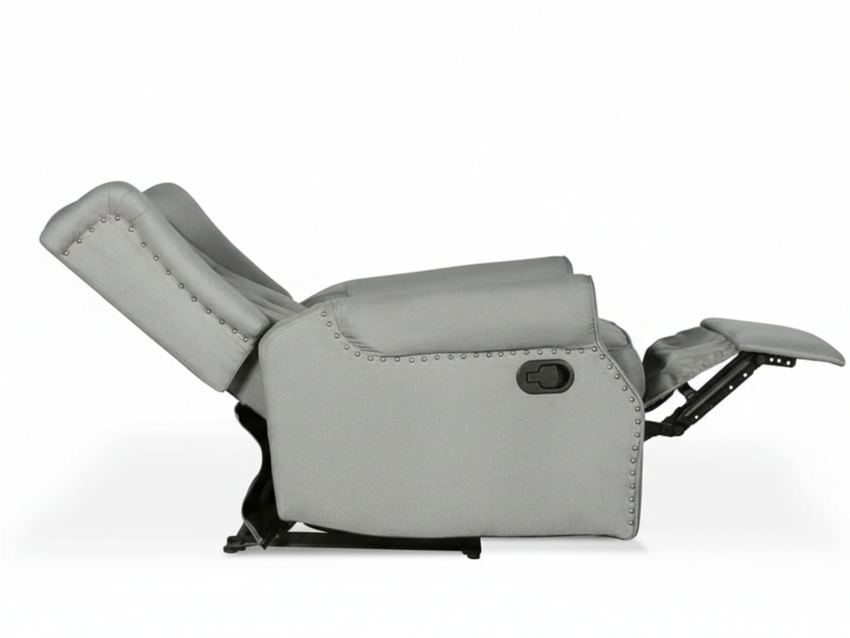 Linen Recliner Chair - Grey
