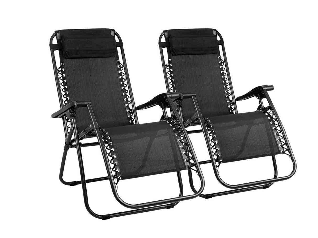 Zero Gravity Chair Black - Set of 2