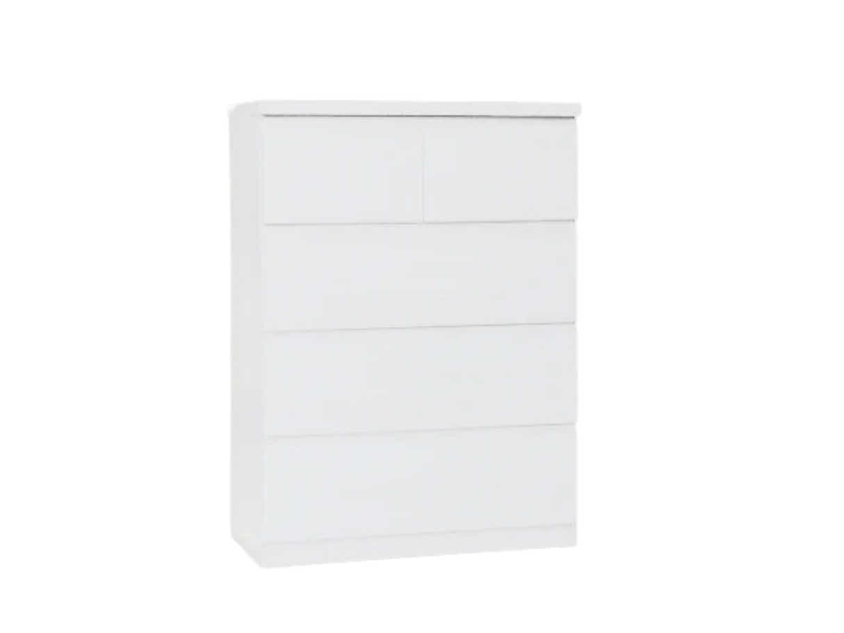 Tiko 5-Drawer Tallboy - White