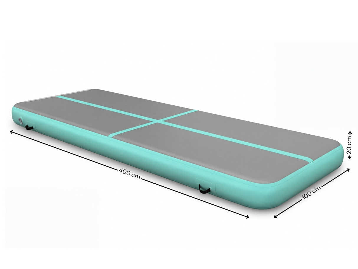 Air Track Green & Grey – 400cm x 100cm x 20cm
