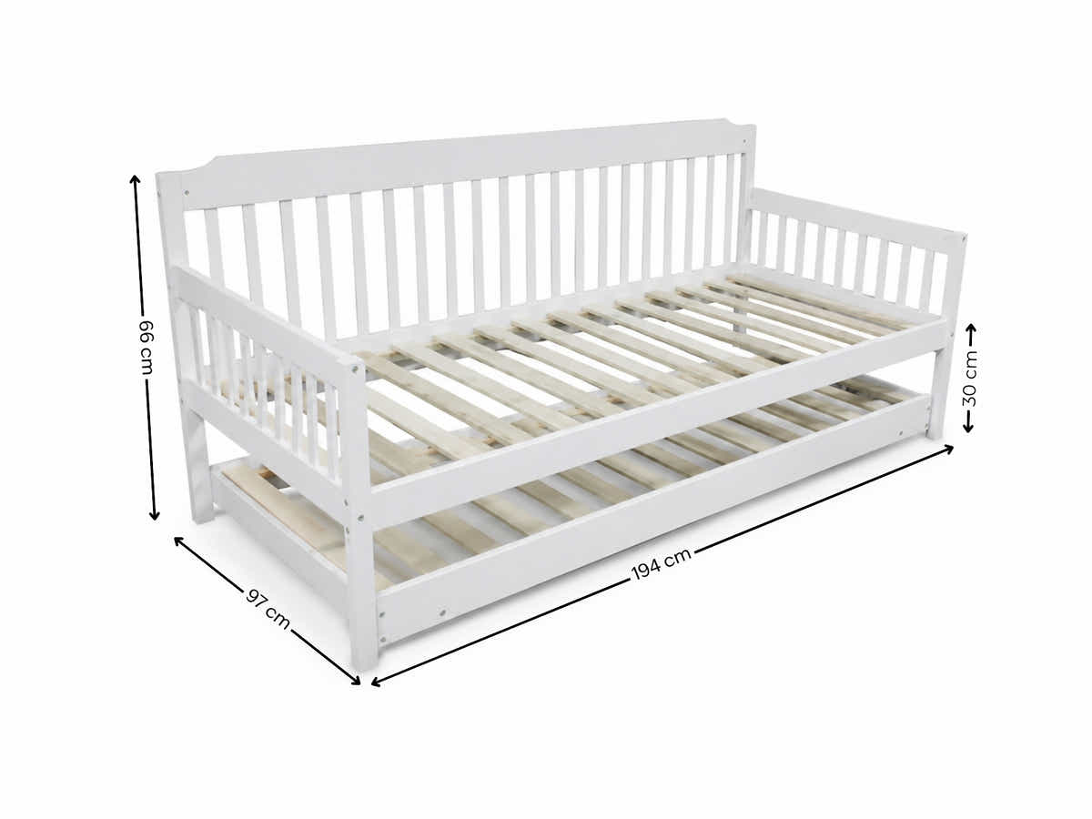 Karlan Daybed with Trundle - White