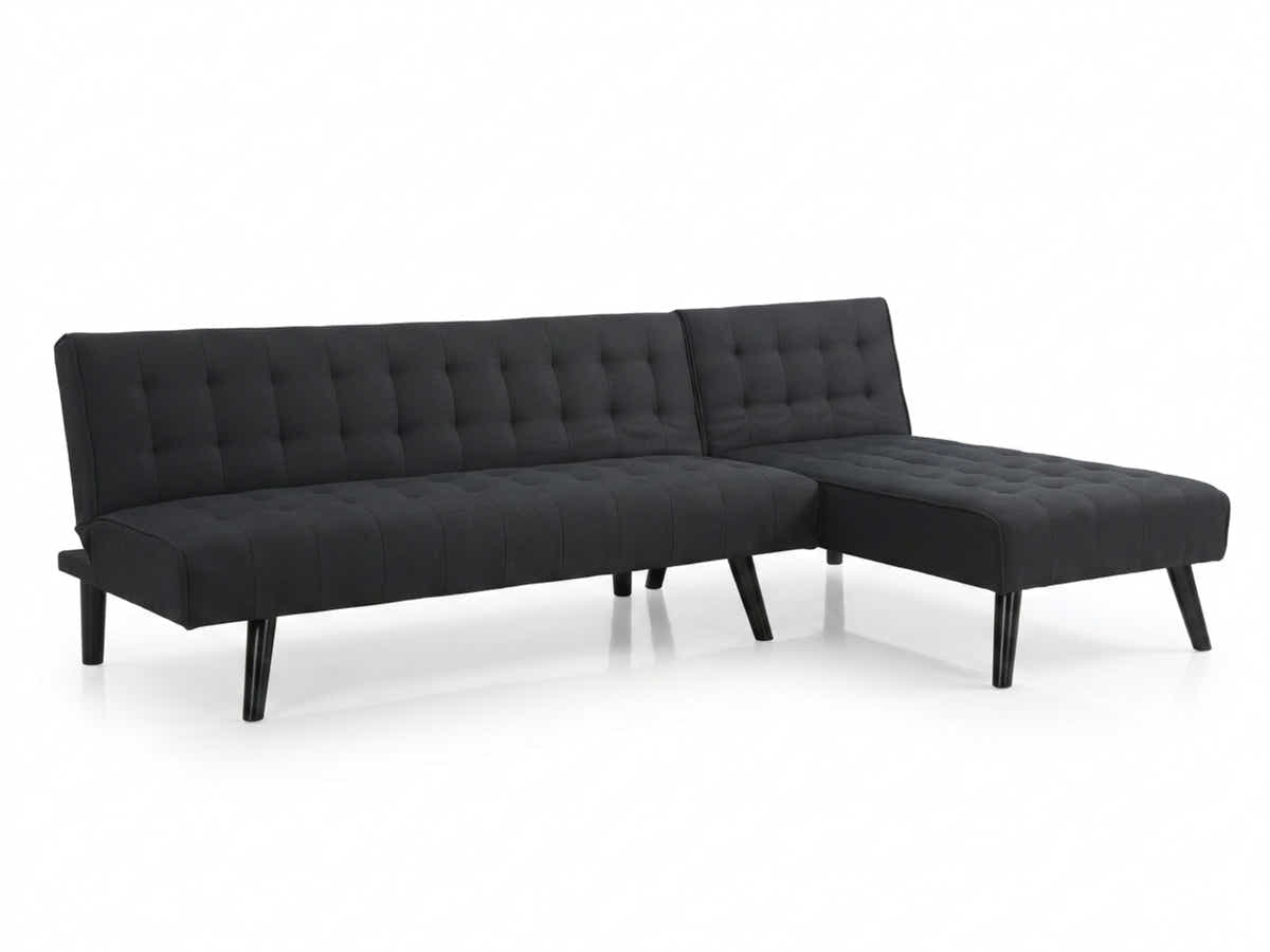Boston Sofa Bed Chaise - Black
