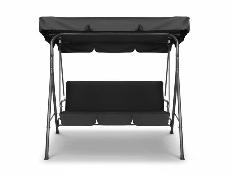Swing Chair with Canopy - Black