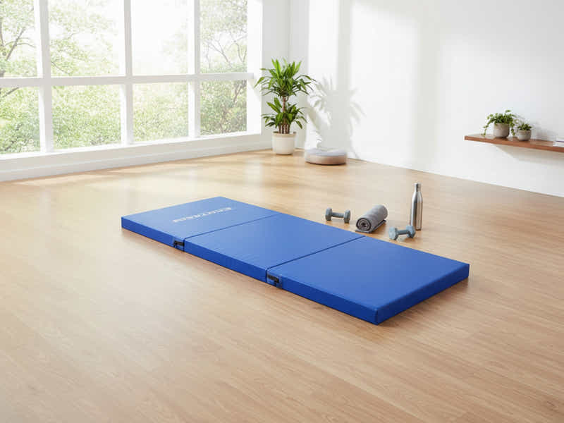 Folding Exercise Mat - Blue