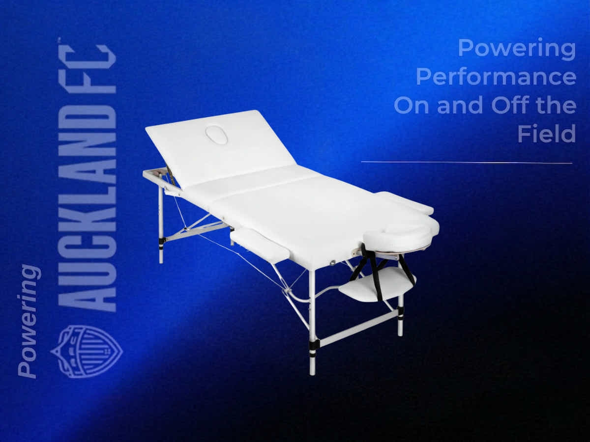 3-Fold Portable Aluminum Massage Table - White