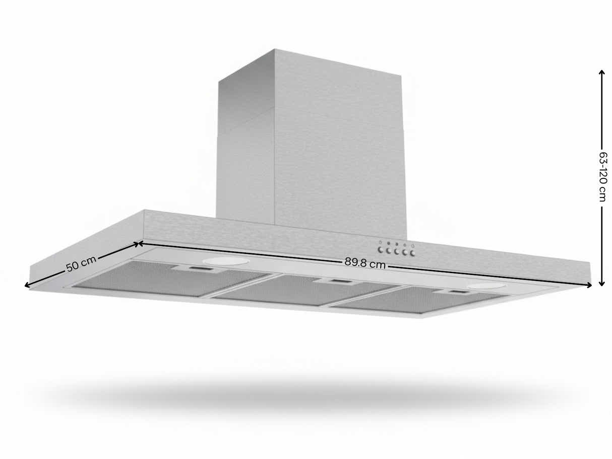 Midea 90 cm T-Shape Rangehood Silver