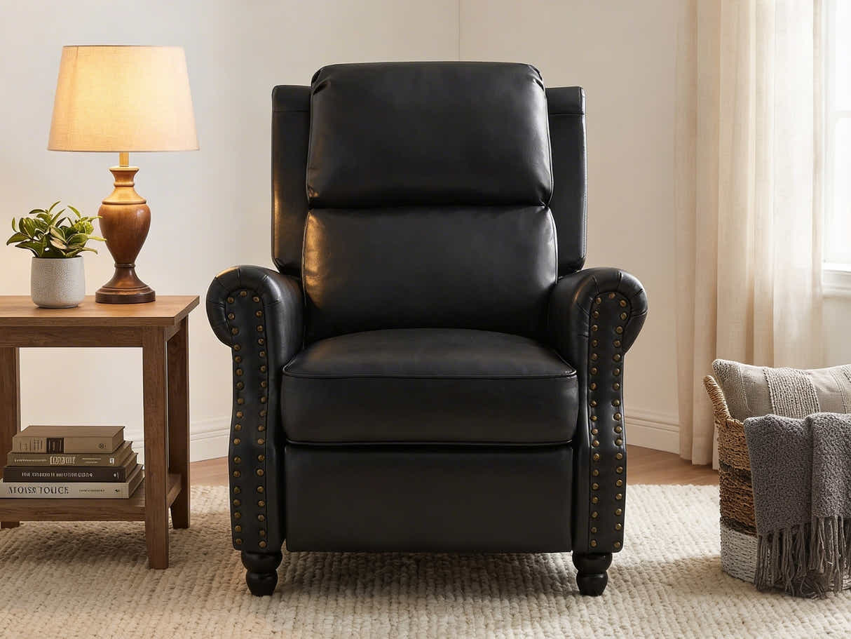 Nilsson PU Leather Recliner Chair - Black