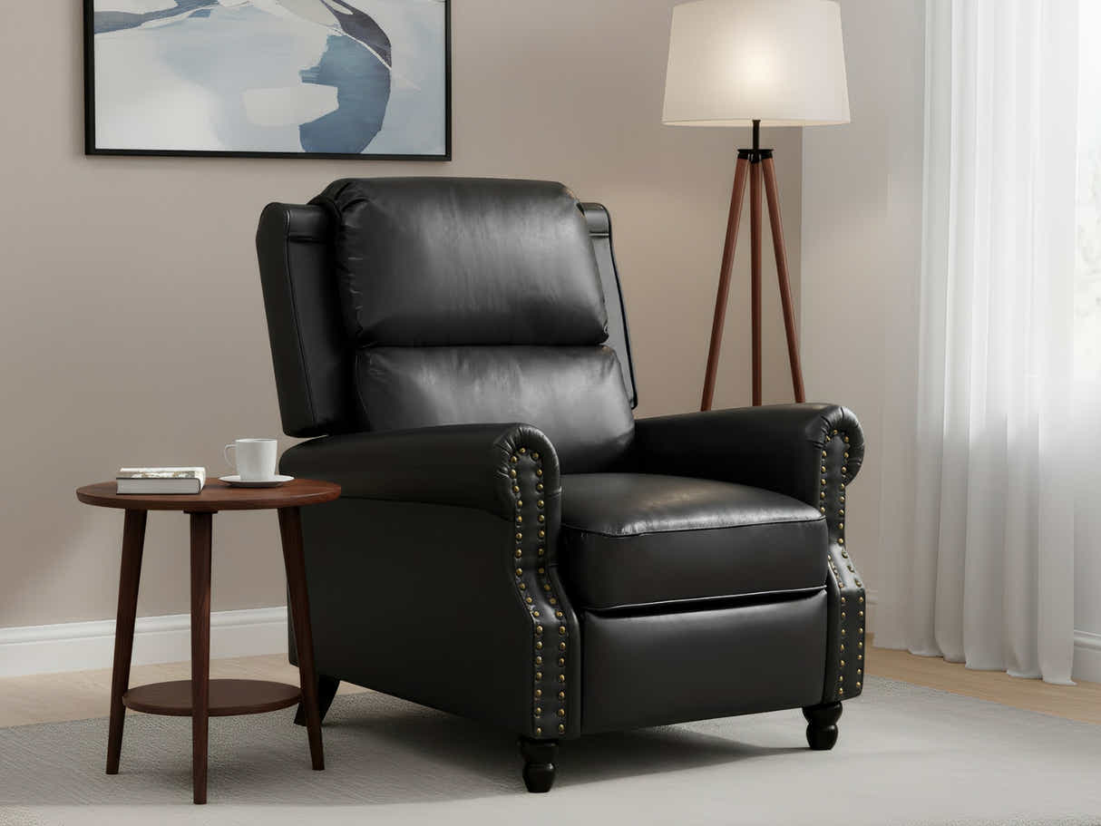 Nilsson PU Leather Recliner Chair - Black