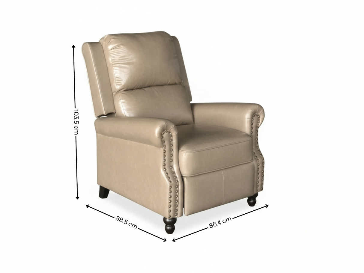 Nilsson PU Leather Recliner Chair - Khaki
