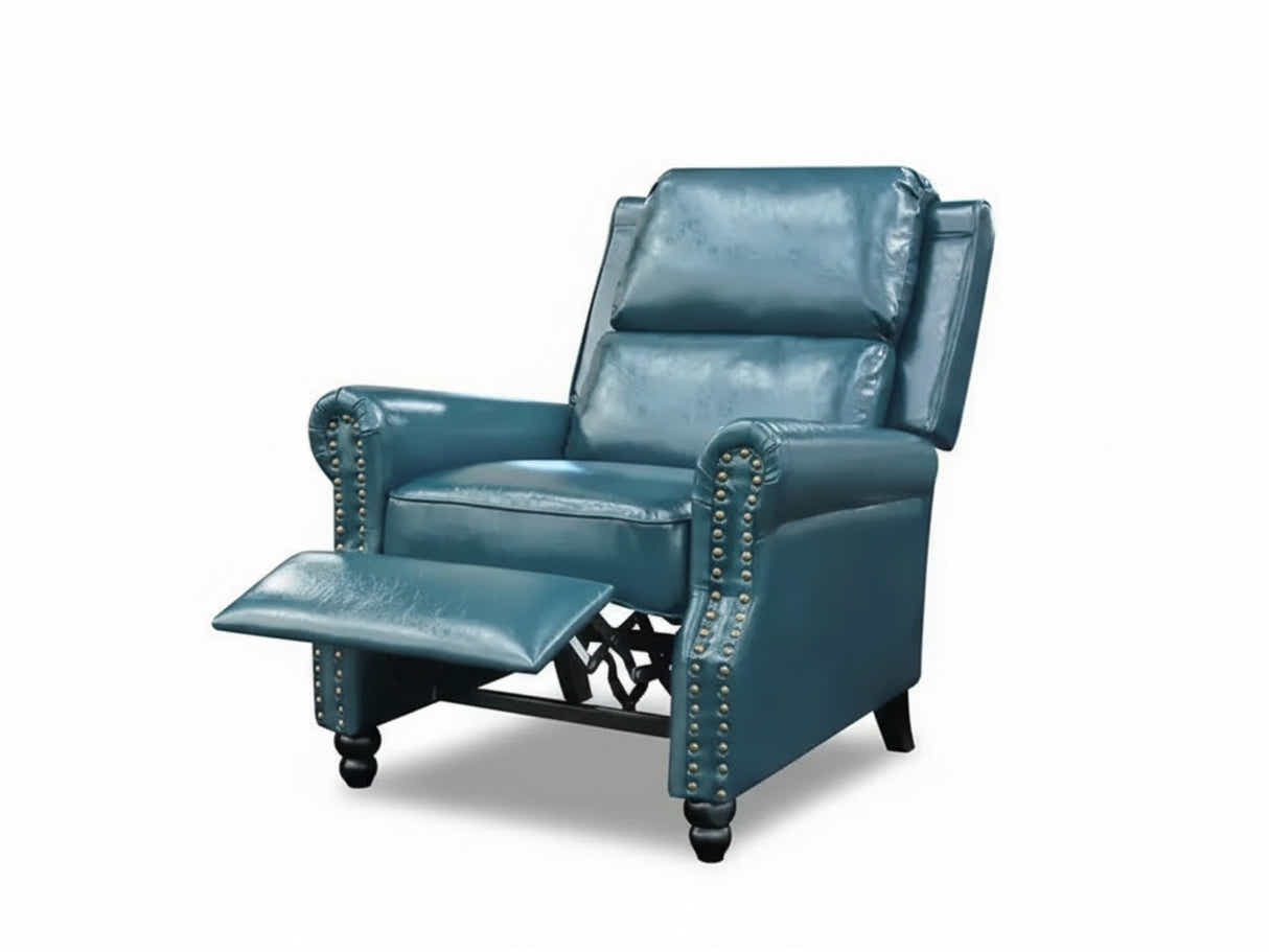 Nilsson PU Leather Recliner Chair - Blue