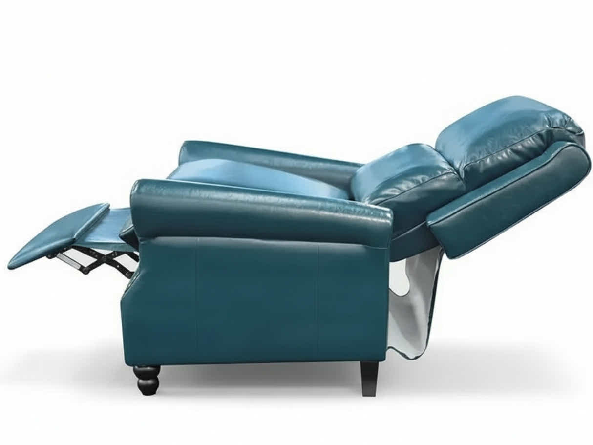 Nilsson PU Leather Recliner Chair - Blue