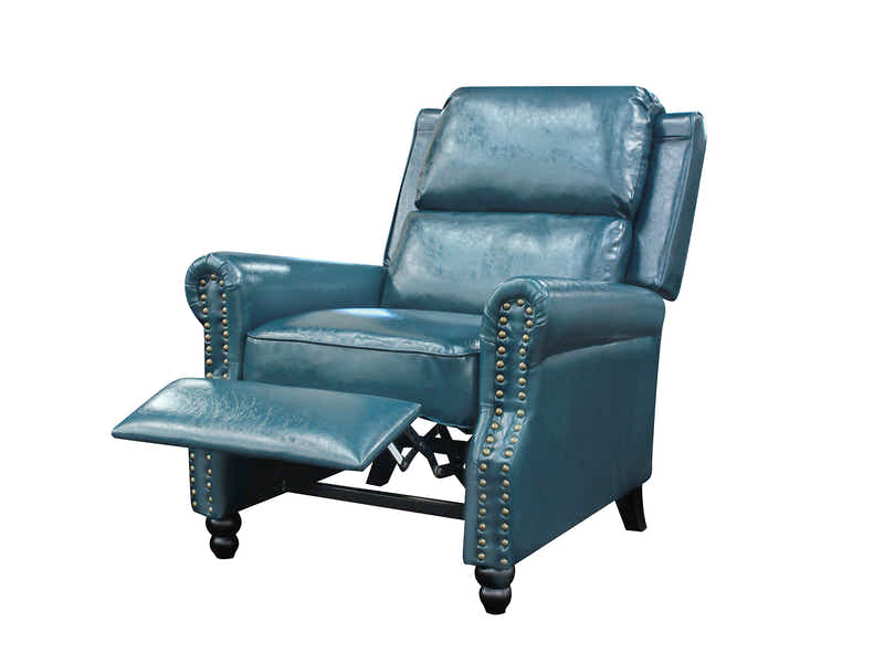 Nilsson PU Leather Recliner Chair - Blue
