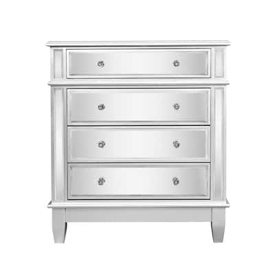 Mirrored 4-Drawer Chest