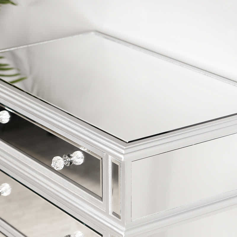 Mirrored 4-Drawer Chest