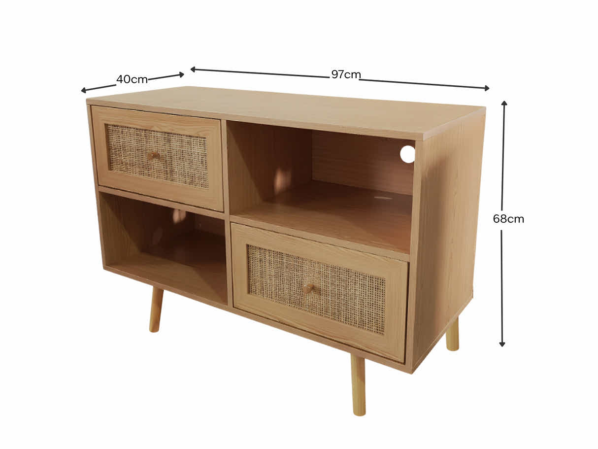 Atlantic Rattan Entertainment Unit - 97 cm