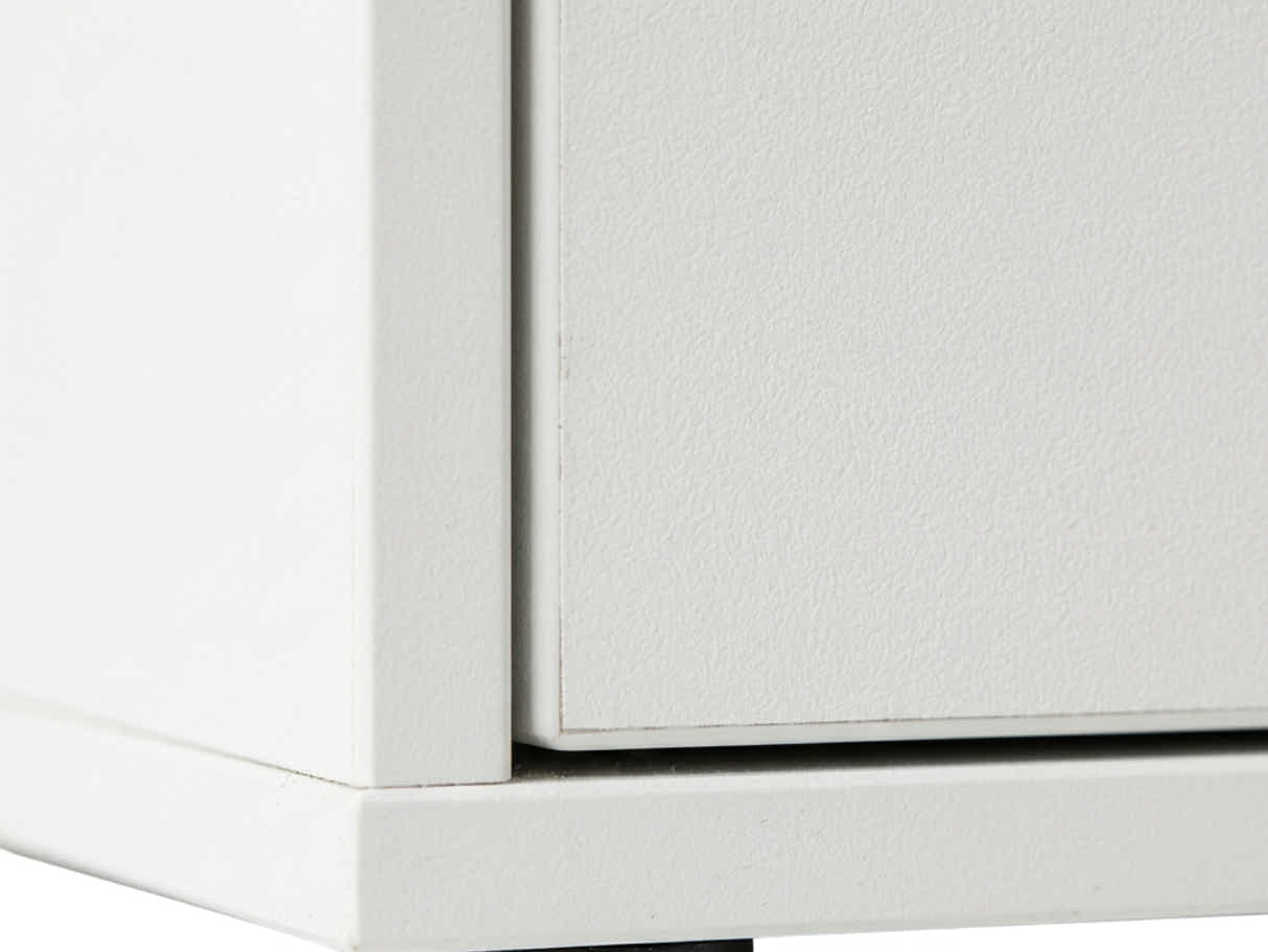Okura 3-Door Shoe Cabinet with Shelf - White