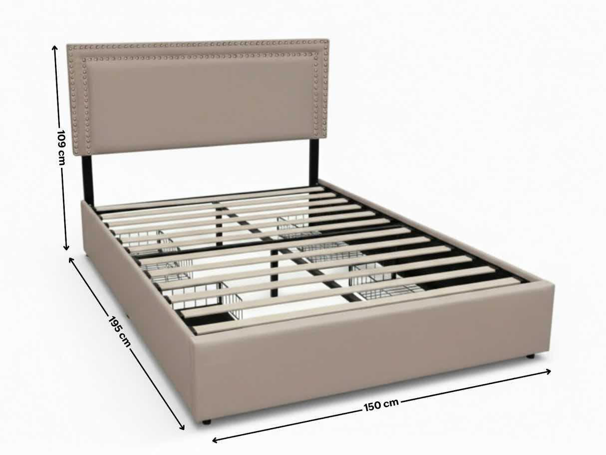 Ambria Bed Frame Beige - Double