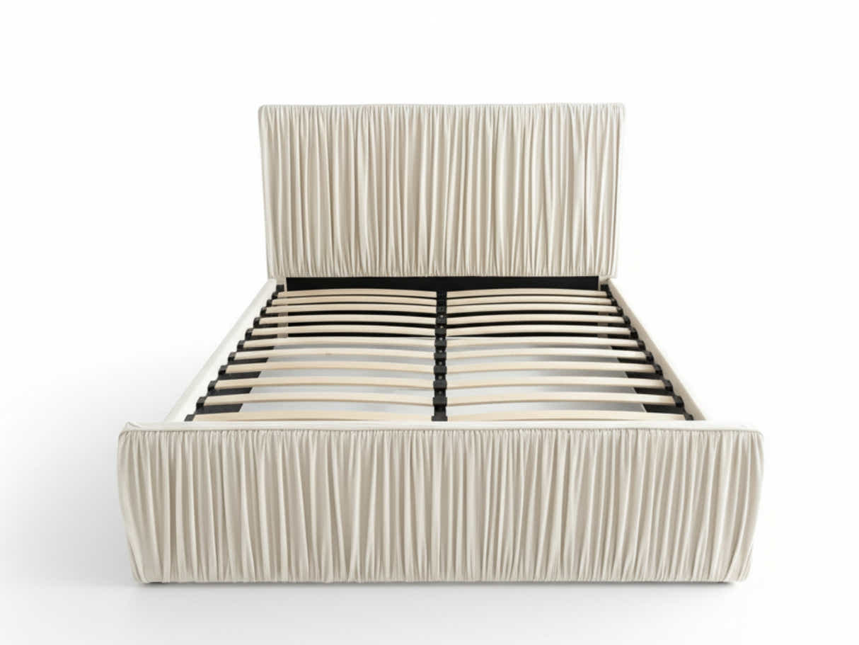 Blaine Velvet Bed Frame Beige - Double