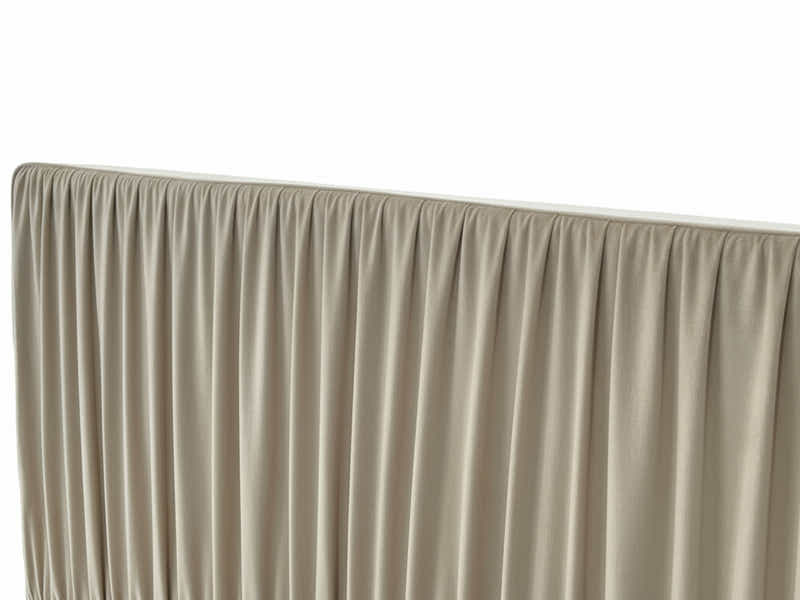 Blaine Velvet Bed Frame Beige & Bon21 Mattress - Queen