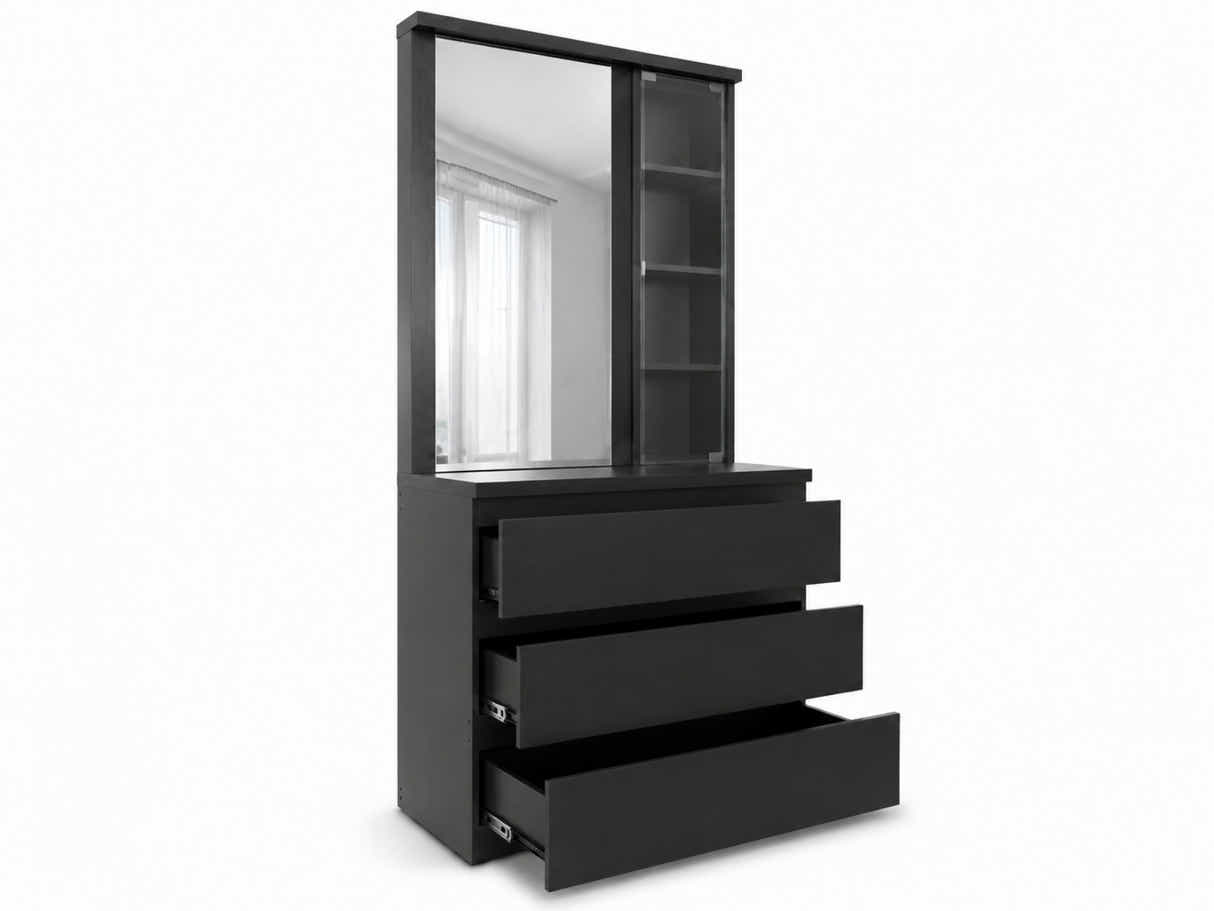 Tiko 3-Drawer Dresser - Black Oak
