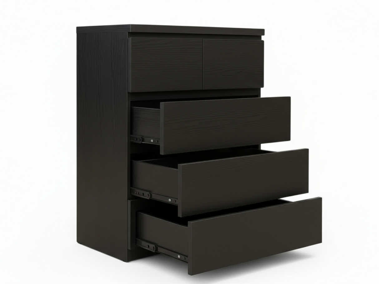 Tiko 5-Drawer Tallboy - Black Oak