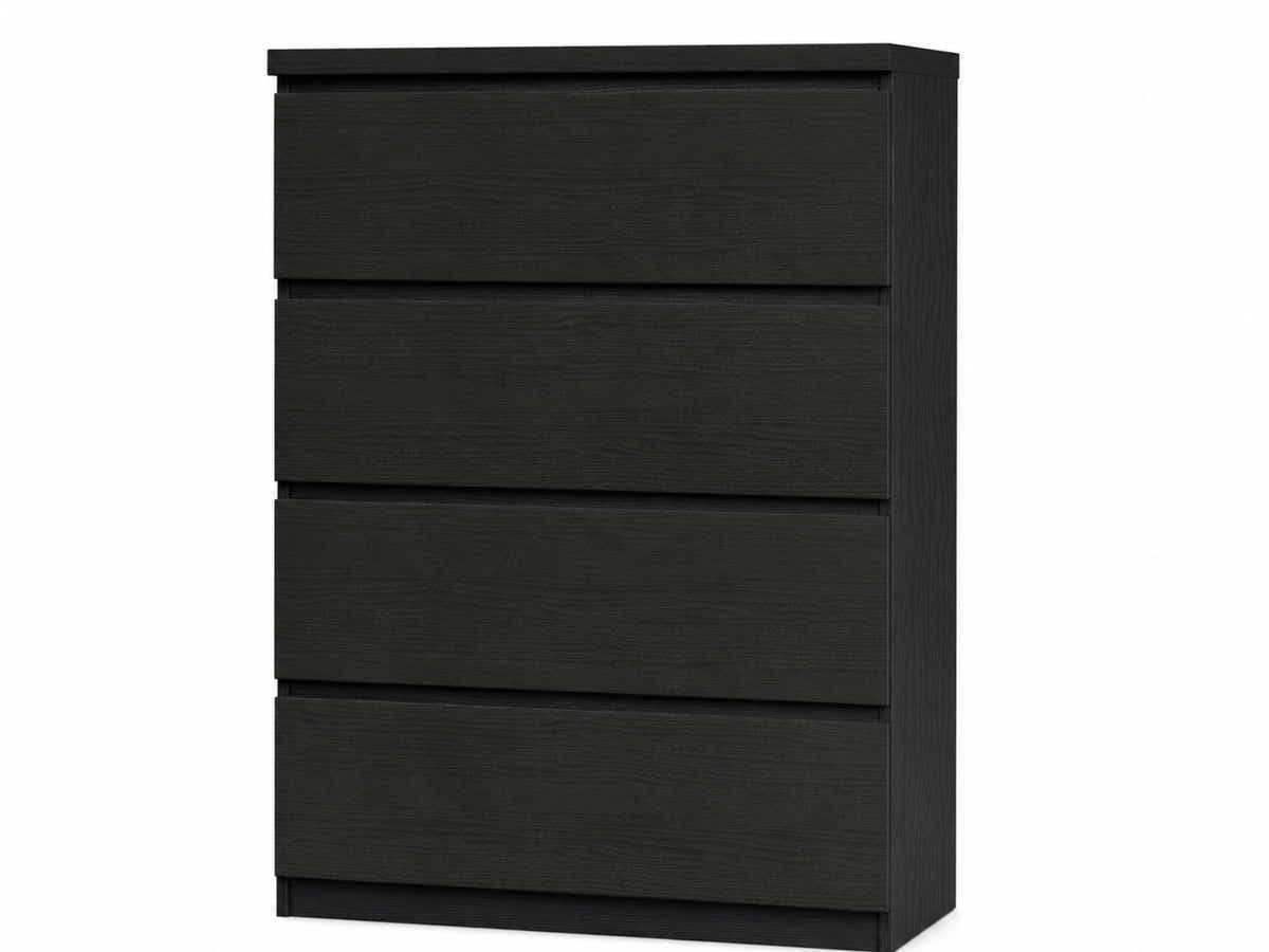 Tiko 4-Drawer Tallboy - Black Oak