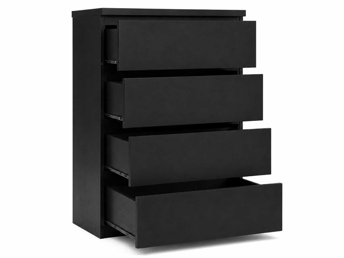 Tiko 4-Drawer Tallboy - Black Oak
