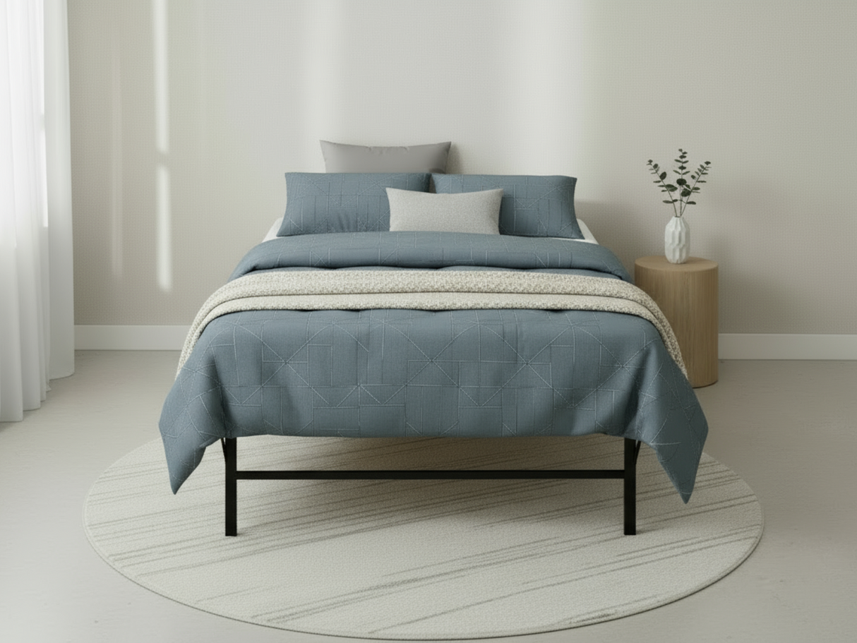 Folding Metal Bed Frame - King Single