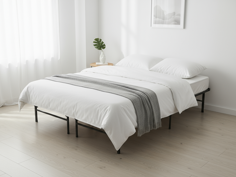 Folding Metal Bed Frame - Double