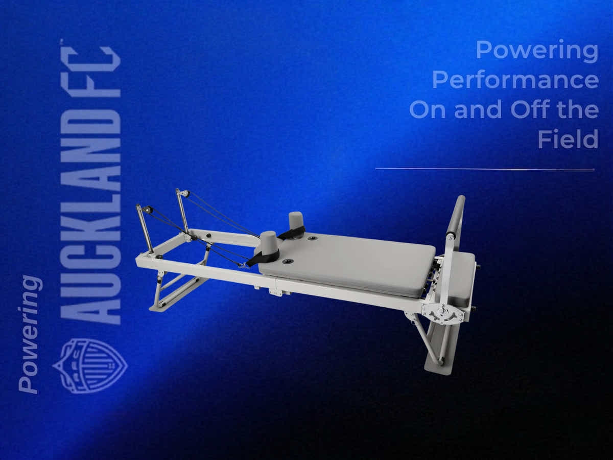 Foldable Pilates Reformer With Headrest - White
