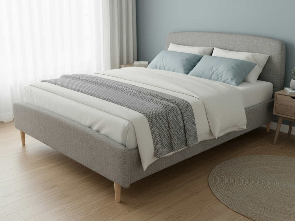 Zion Bed Frame Grey - Queen