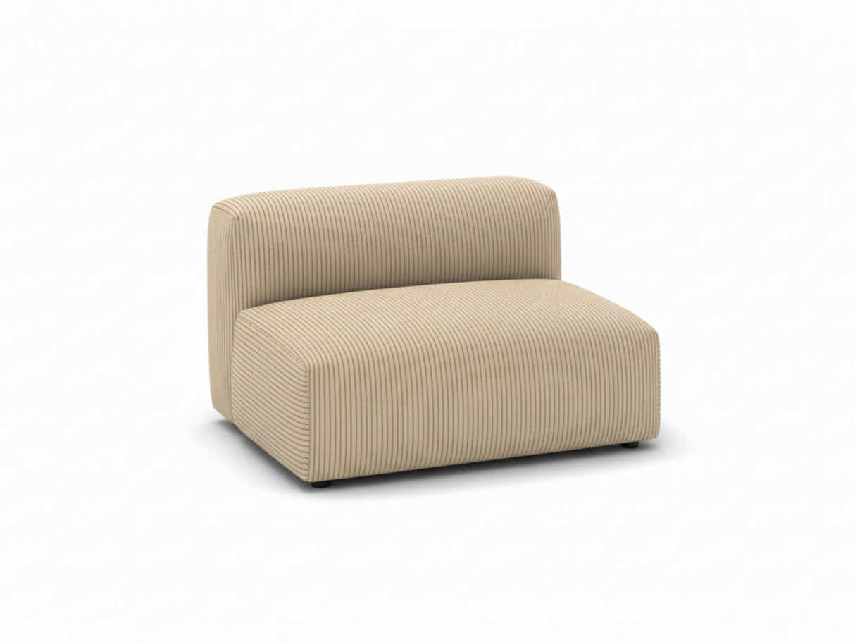 Corduroy Modular Armless Seater - Beige