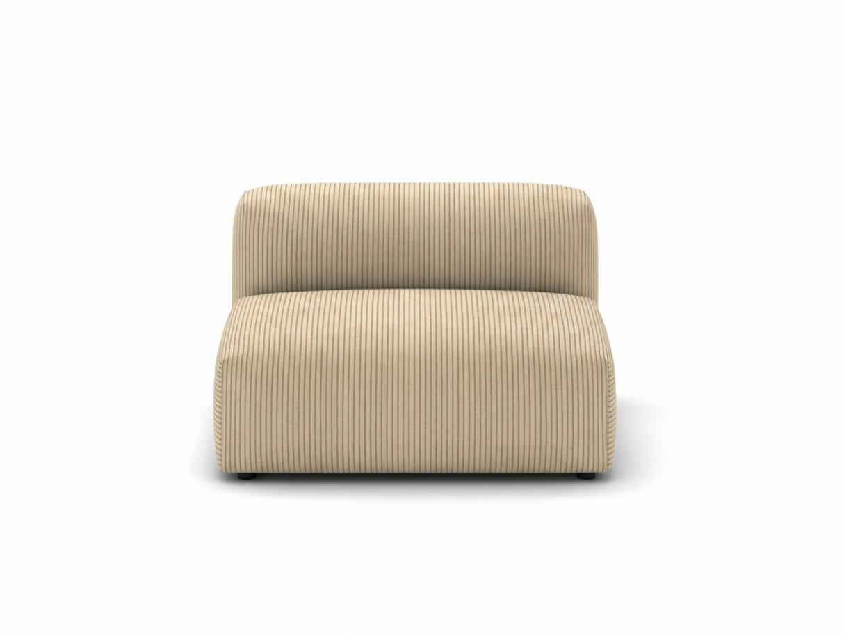 Corduroy Modular Armless Seater - Beige