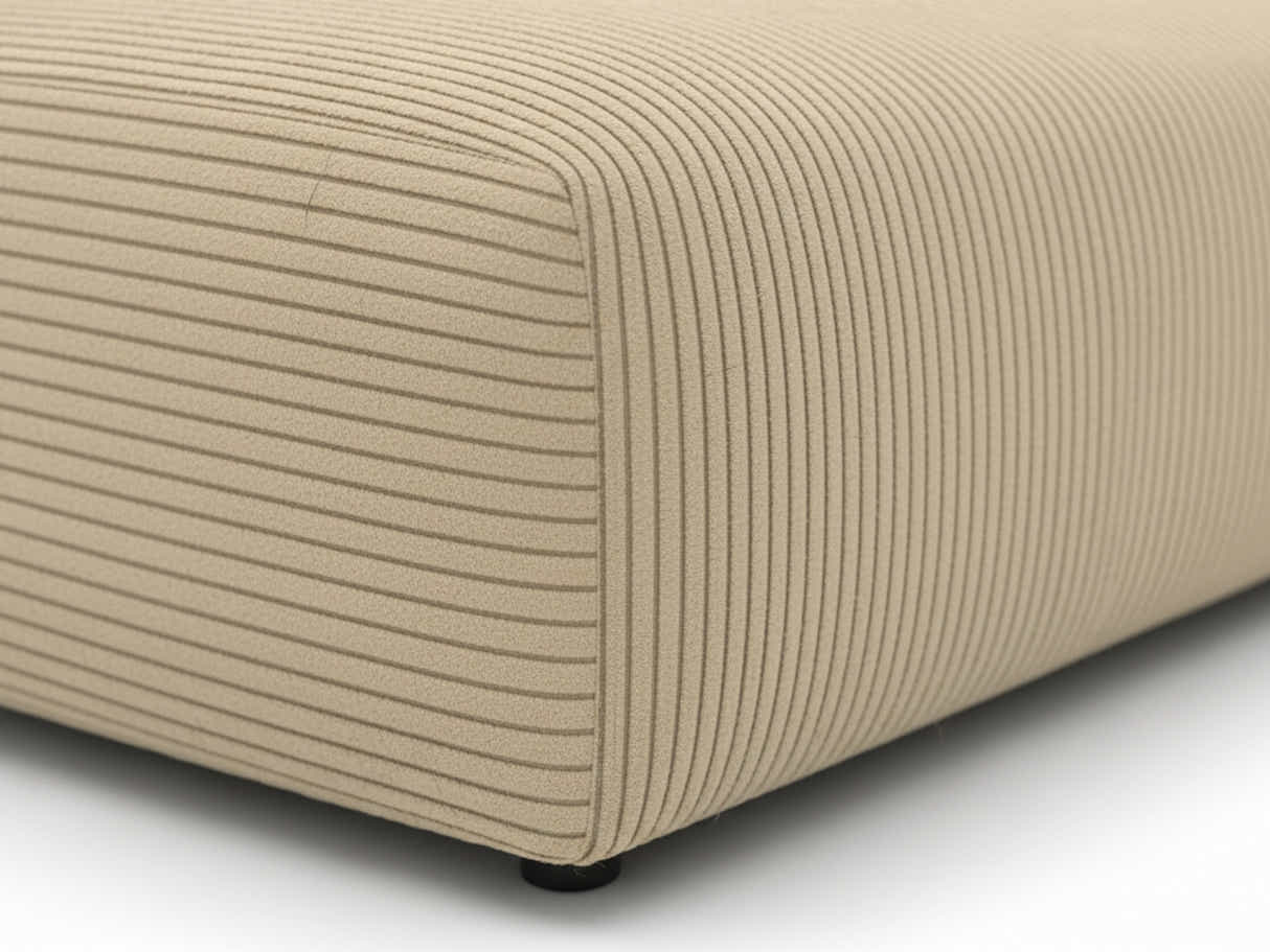 Corduroy Modular Armless Seater - Beige