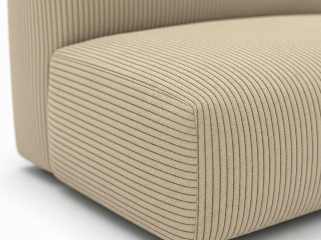 Corduroy Modular Armless Seater - Beige