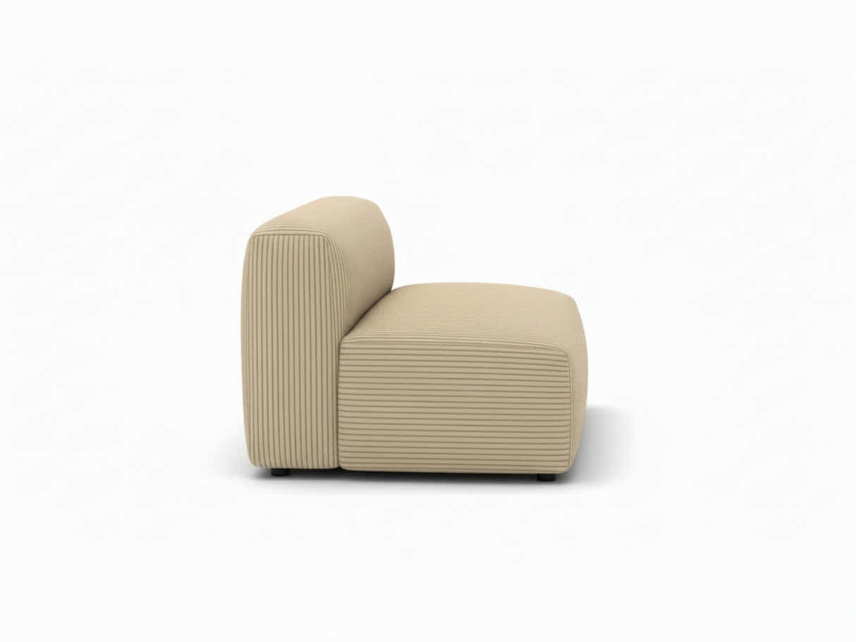 Corduroy Modular Armless Chaise - Beige