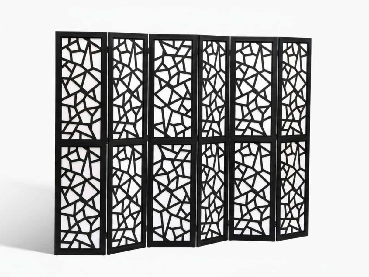 6-Panel Room Divider C M7 - Black