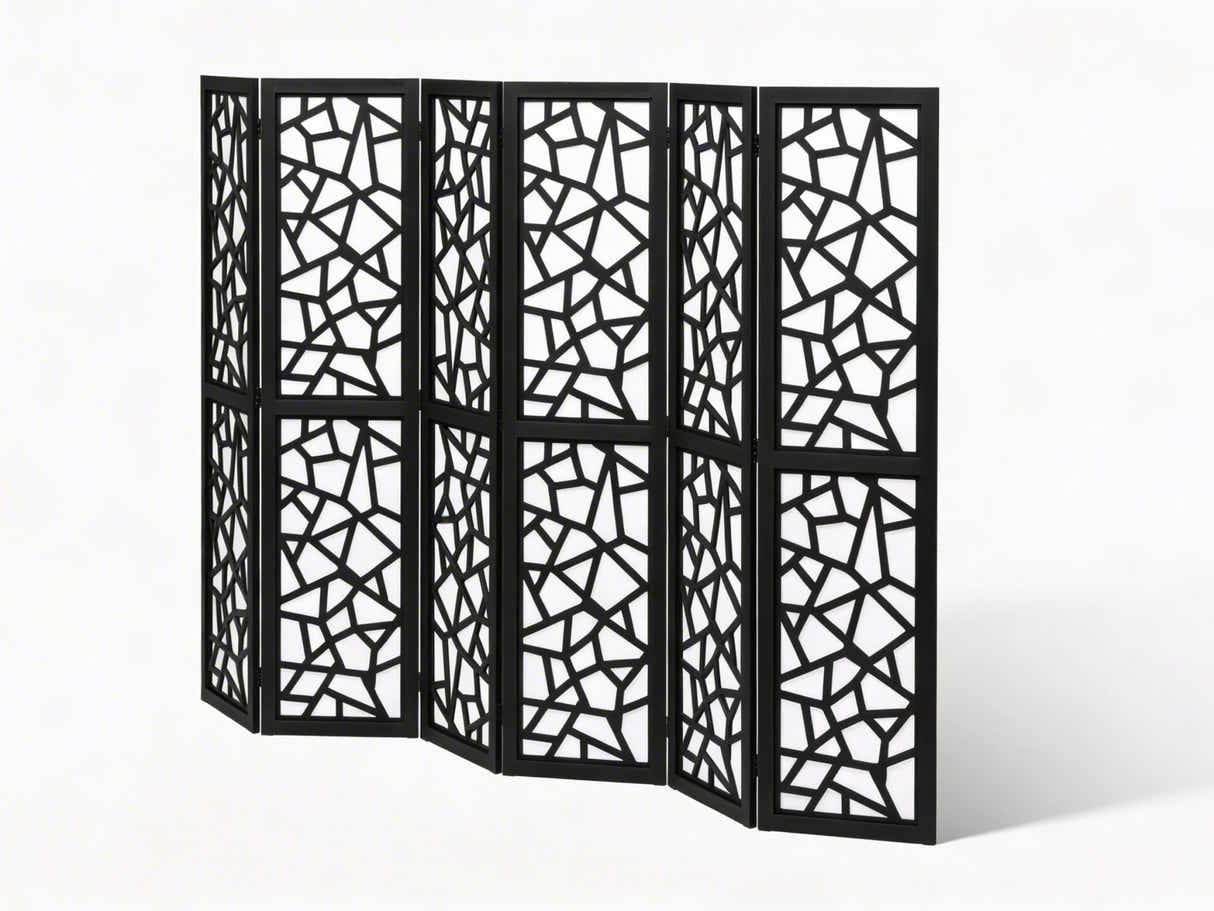 6-Panel Room Divider C M7 - Black