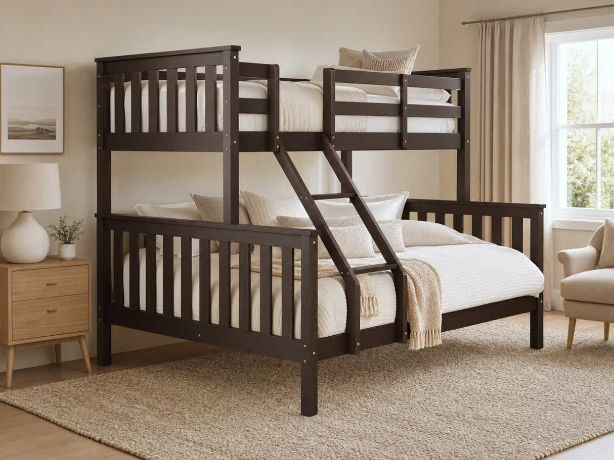 New Chico Triple Bunk Bed - Walnut