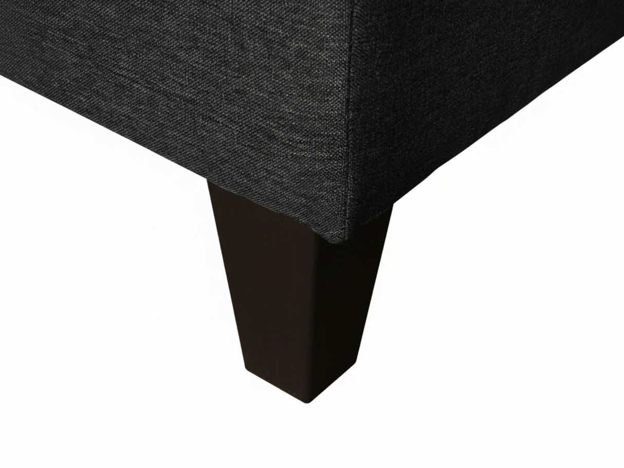 Northland Linen Sofa With Ottoman - Black
