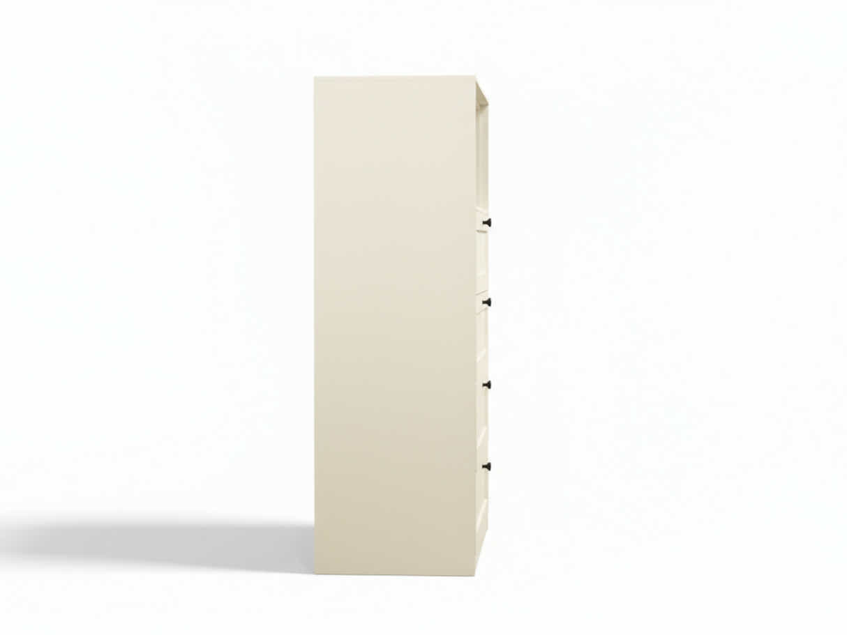 Lonna Steel 4-Drawer Tallboy with Shelf - Butter Cream