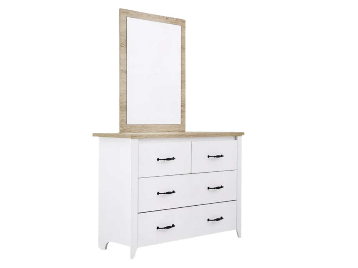 Adelle 4-Drawer Chest with Mirror