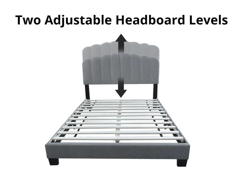 Innogen Bed Frame Grey - Queen