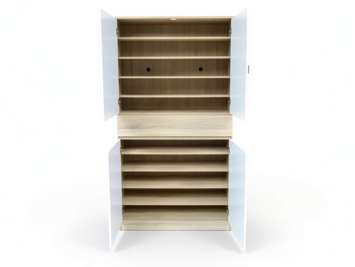 Teasel 4-Door Tall Shoe Cabinet with Drawer
