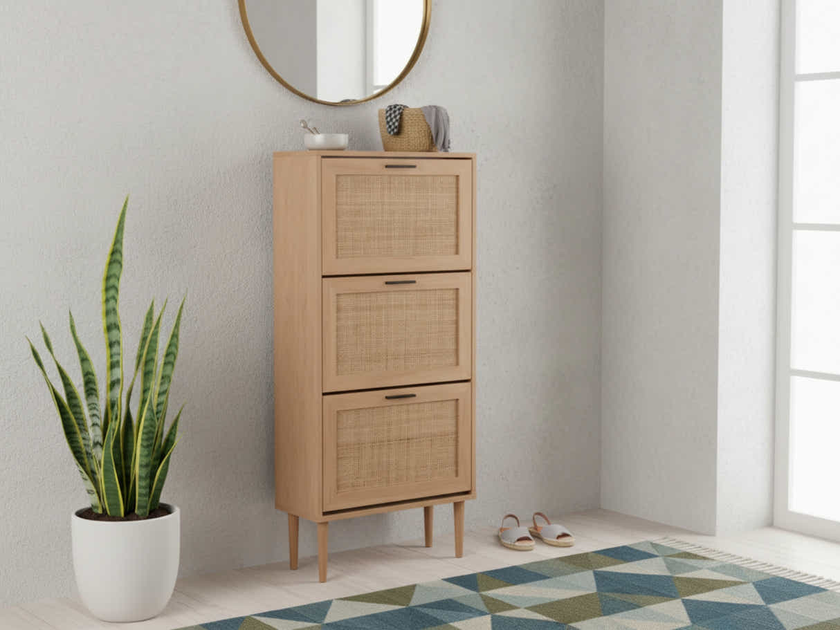 Naturlig 3-Layer Shoe Rack