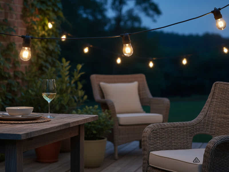 Fixed Socket Festoon Lights with Tungsten Bulbs - 17 m