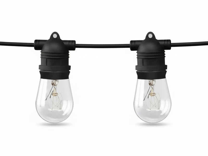 Fixed Socket Festoon Lights with Tungsten Bulbs - 17 m