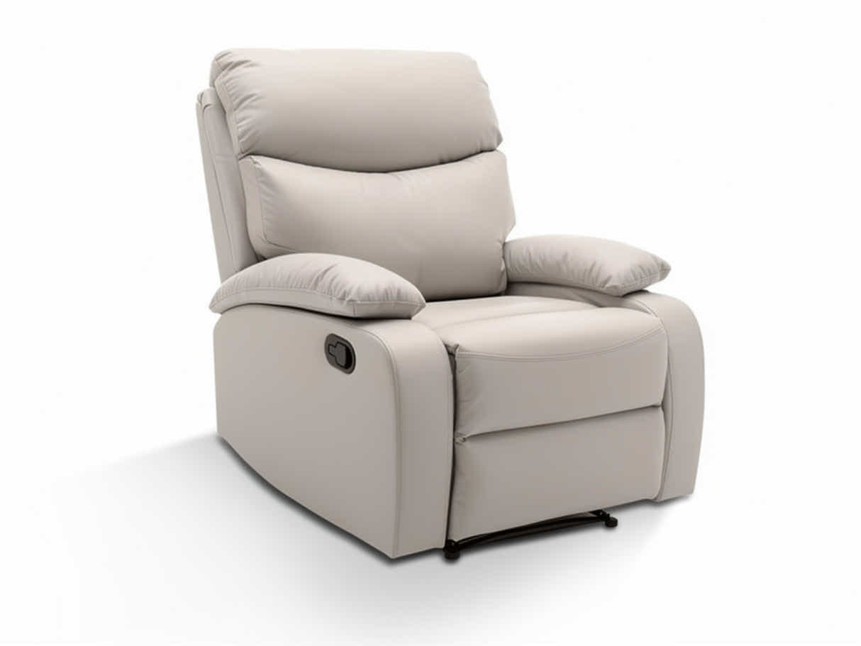 DS Giselle PU Leather Recliner Chair - Beige