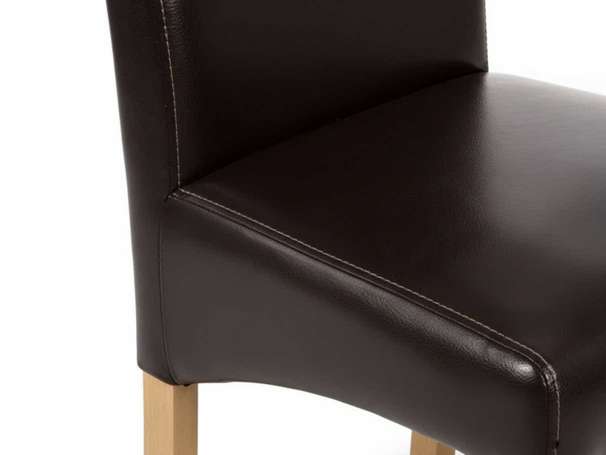 Giesle PU Dining Chair Dark Brown - Set of 2